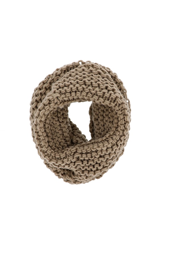 7 Seas Republic Women's Khaki Chunky Knit Infinity Scarf